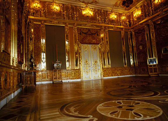 Amber room at the Catherine Palace in Pushkin