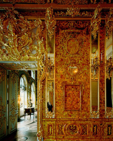 Amber room at the Catherine Palace in Pushkin