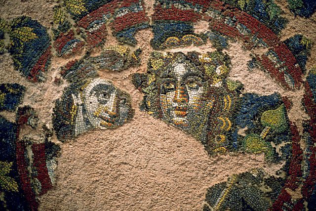 1st-century Roman Mosaic of Dionysos and Ariadne