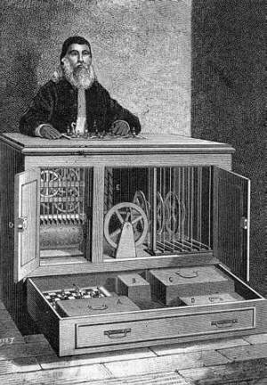 An early automaton or chess playing robot