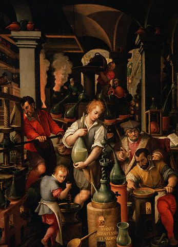 The Alchemist's Laboratory by Johannes Stradanus 1570