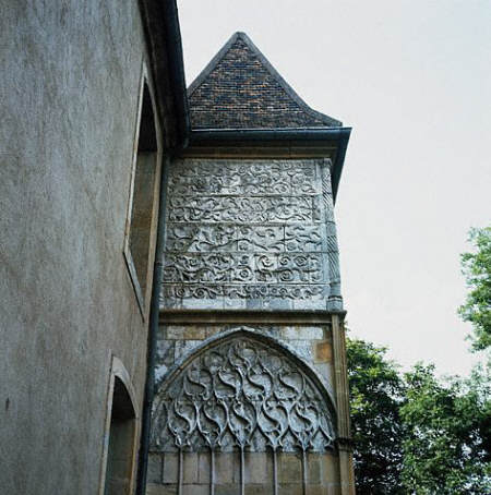 Facade of Abbot's Palace in Cluny, France, 15th c