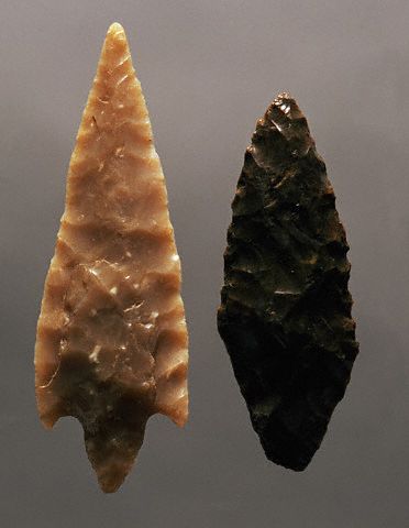 Two eneolithic arrowheads found in San Giorgio di Nogaro