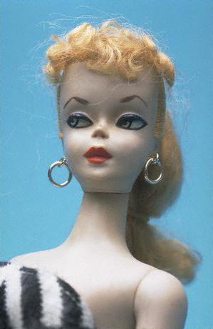 The first Barbie doll produced in 1959
