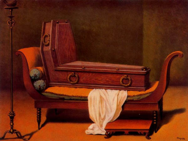 Madame Recamier de David by Rene Magritte 1949