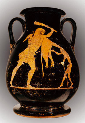Amphora with Heracles Attacking Geras