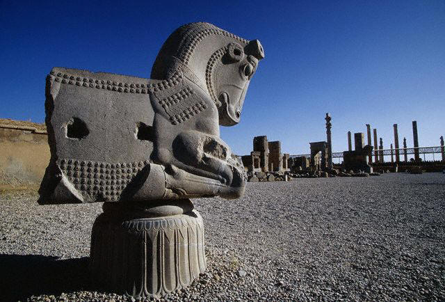 Stone Bull Statue Persepolis, Iran