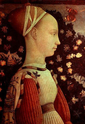 Portrait of Ginevra d'Este by Pisanello 1443