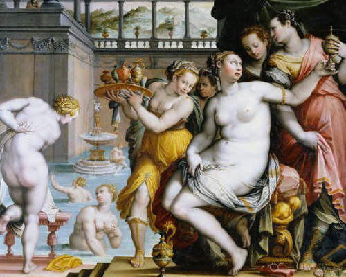 The Bath of Bathsheba by Jacopo Zucchi . 1573