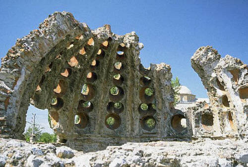 Ancient Hamam in Selcuk, Turkey. Domes