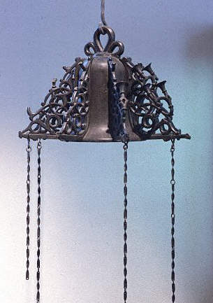 Islamic Mosque Lamp Converted from a Christian Bell