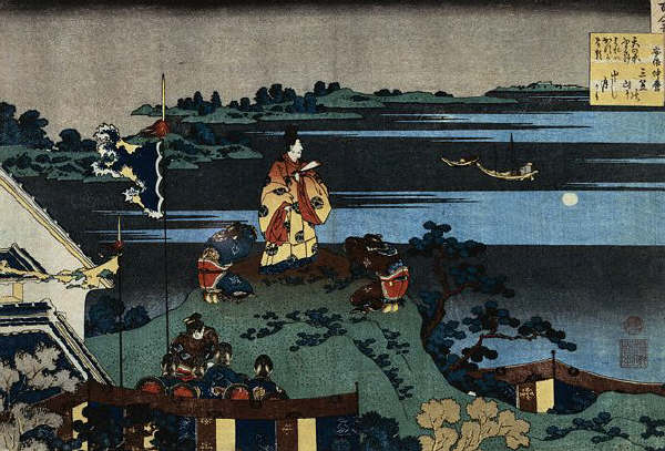 Abe no Nakamaro  by Katsushika Hokusai