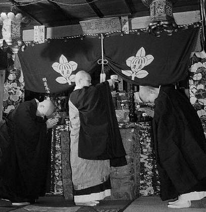 Monks Bowing at a Temple 1947
