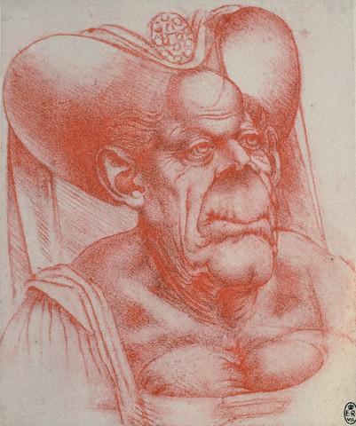 Drawing of a Grotesque Woman by Leonardo da Vinci