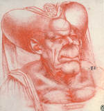 Drawing of a Grotesque Woman by Leonardo da Vinci