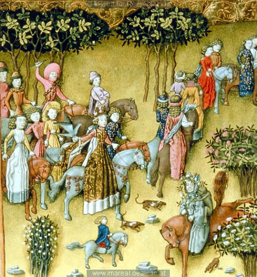 Helen on the way to the temple of Venus, The Trojen War, c. 1445