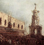 Francesco Guardi Carnival Thursday on the Piazzetta 1766