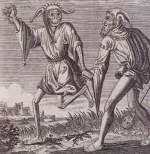 Шут и Смерть из Большой базельской пляски Смерти, 1621