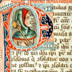 A jester in an illustrated bible 1341