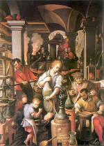 The Alchemist's Laboratory by Johannes Stradanus 1570