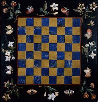 Chessboard With Flower Border by Giovanni Battista Sassi 1619
