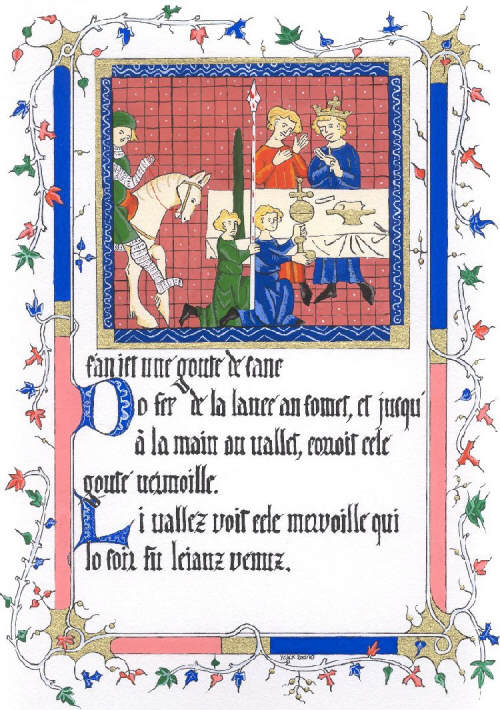 Composee a partir de la version du roman Le conte du Graal de Chretien de Troyes