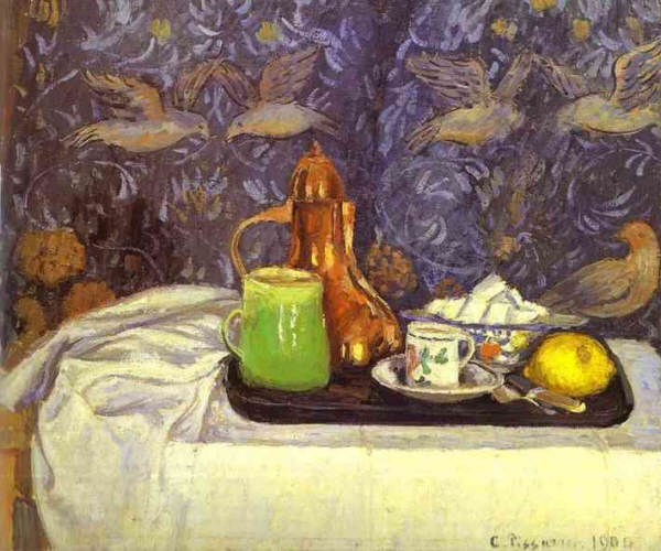Still Life with a Coffee Pot by Camille Pissarro