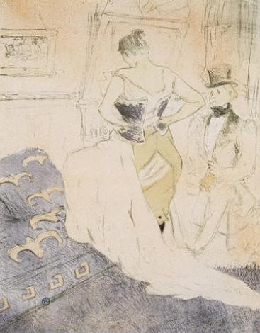 Woman with Corset by Henri de Toulouse-Lautrec