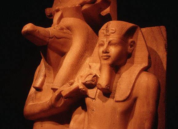 Statue of Sobek Enthroned with Amenhotep III