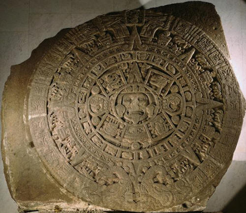 Aztec Carved Calendar Stone