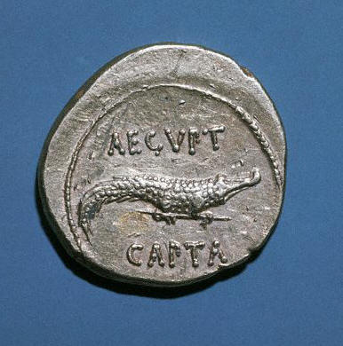 Roman Coin of Defeat of Cleopatra