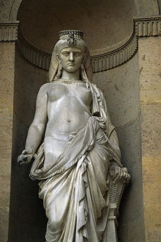 Sculpture of Cleopatra in Niche