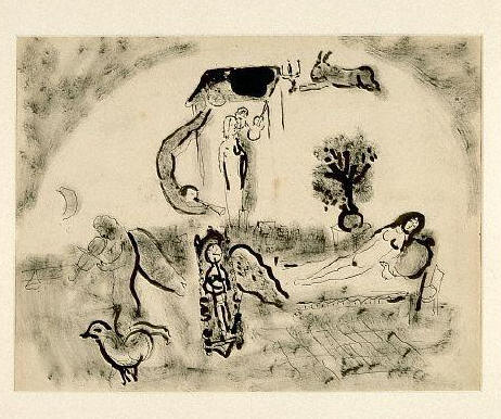 Drawing of a Dream Scene by Marc Chagall