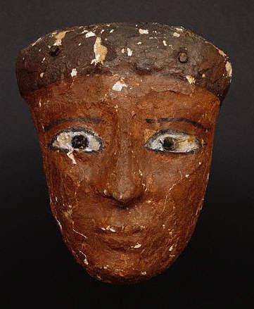 Ptolemaic Mummy Mask in the Form of a Face ca. 300 BC