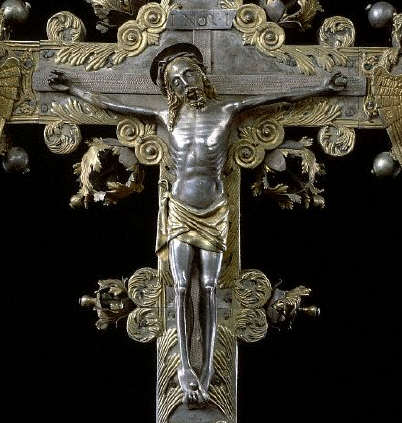 Cross with Jesus Christ, Virgin Mary and Four Evangelists