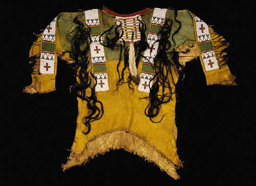 Sioux Beaded and Fringed Hide Warrior's Shirt