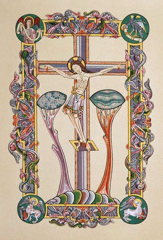 Crucifixion from the Arundel Psalter 1050-1060