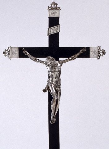Silver Crucifix with Figure of Jesus Christ