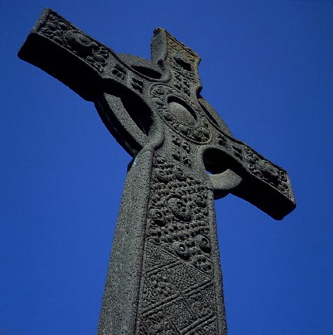 St. Maclean's Cross on the Isle of Iona , Inner Hebrides, Scotland, UK