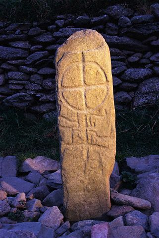 Stone Inscribed with a Cross. Near Dingle, Ireland