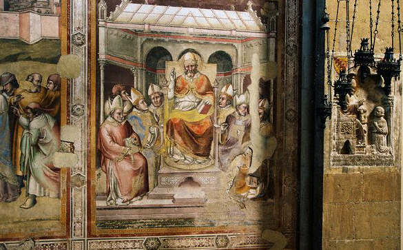 Riccardo di Ricco Bardi Kneeling Before Saint Gregory 1375-1400