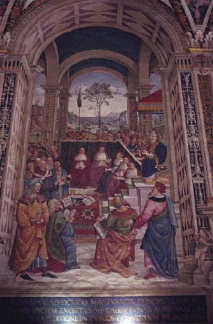 Pius II Proclaims Crusade at Mantua From the Cycle Scenes From the Life of Pope Pius II by Pinturicchio in the Libreria Piccolomini 1502-1509