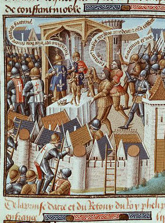Speculum Majus: the Conquest of Acre and the Return in France of Philip II 15th century