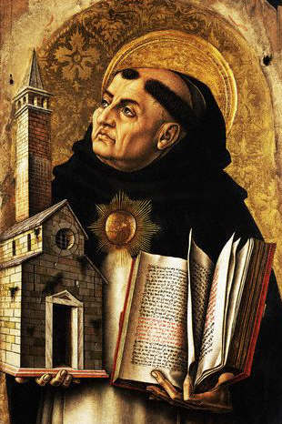 St. Thomas Aquinas from The Demidoff Altarpiece by Carlo Crivelli 1476
