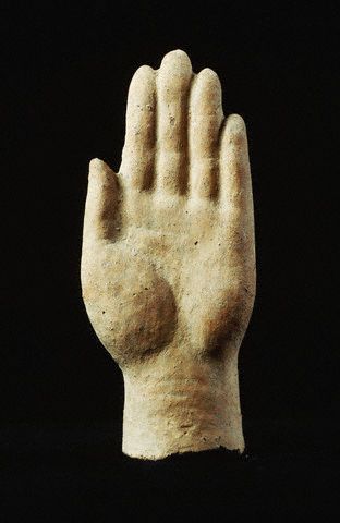 Votive of Male Hand in Terracotta