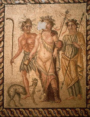 Roman Mosaic of Drunk Dionysus