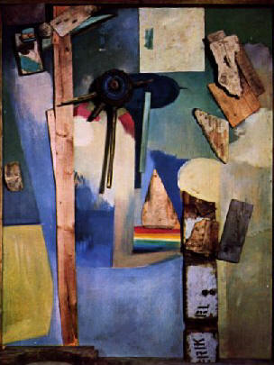 Merz Picture with Rainbow by Kurt Schwitters 1939