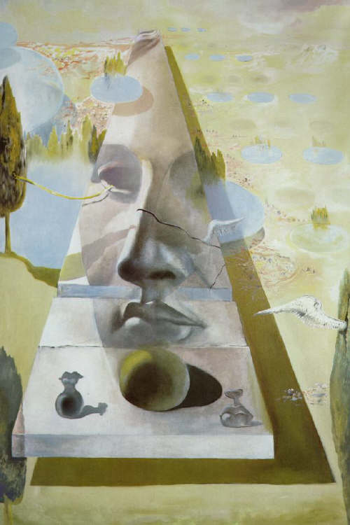 Apparition of the Visage of Aphrodite of Cnide in a Landscape by Salvador Dali, 1981