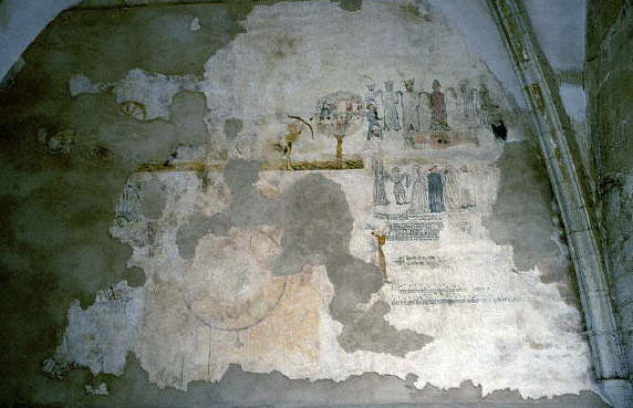 The fresco, created between 1427 and 1442 represents the 'Dance of Death'