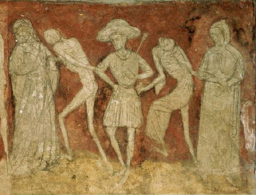 Detail of Fresco of the Dance Macabre 15th c